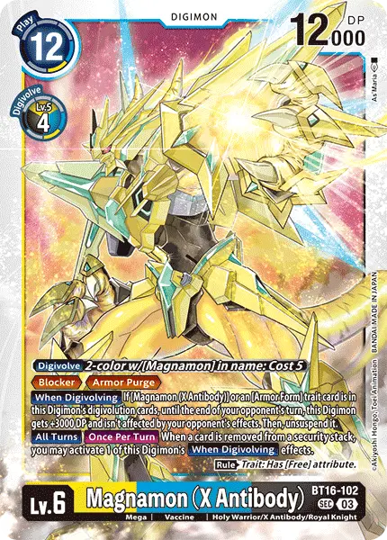 Deck Magnamon Punch with preview of card BT16-102