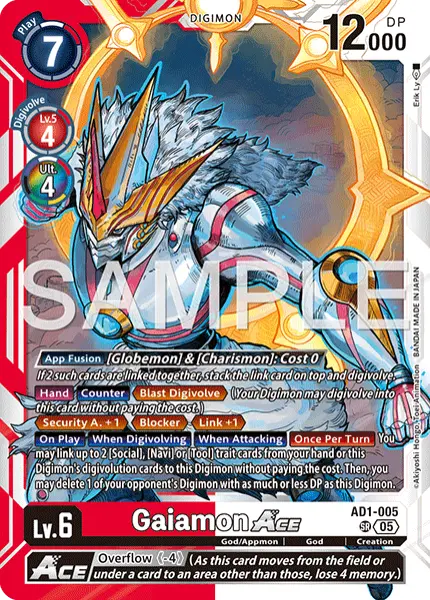 Digimon TCG Card 'AD1-005' 'Gaiamon'