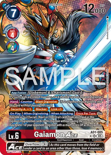 Digimon TCG Card 'AD1-005_P1' 'Gaiamon'