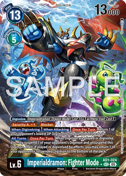Digimon TCG Card 'AD1-024_P1' 'Imperialdramon: Fighter Mode'