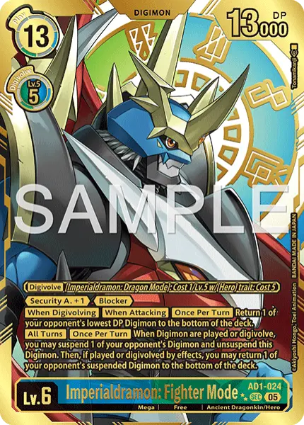 Digimon TCG Card 'AD1-024_P2' 'Imperialdramon: Fighter Mode'