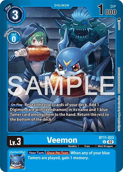 Digimon TCG Card 'BT11-023_P2' 'Veemon'