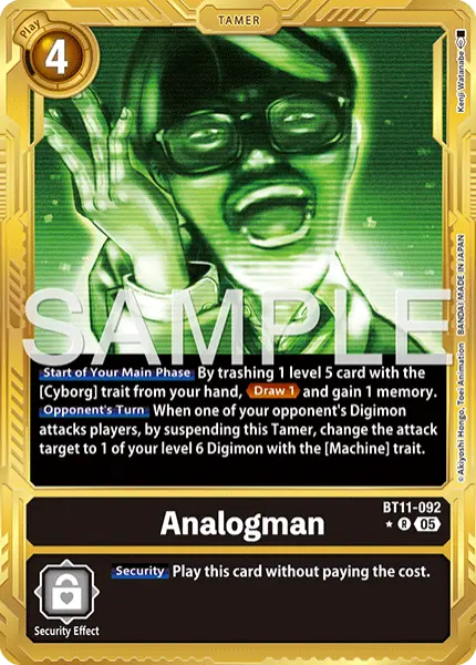 Digimon TCG Card 'BT11-092_P3' 'Analogman'