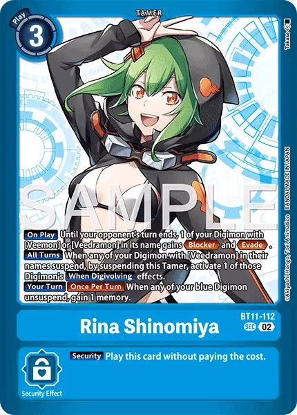 Digimon TCG Card 'BT11-112_P3' 'Rina Shinomiya'