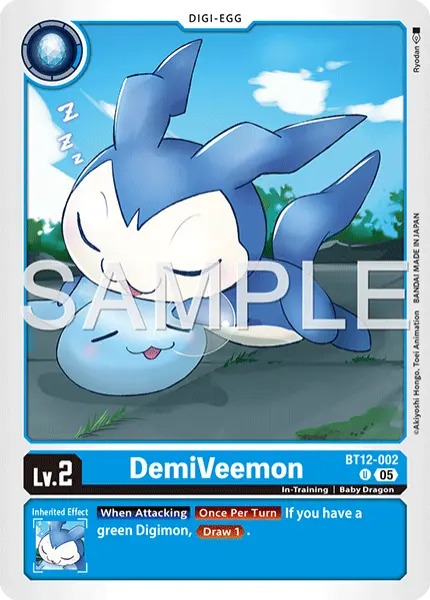 Digimon TCG Card 'BT12-002_P2' 'DemiVeemon'