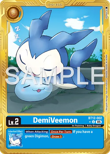 Digimon TCG Card 'BT12-002_P3' 'DemiVeemon'