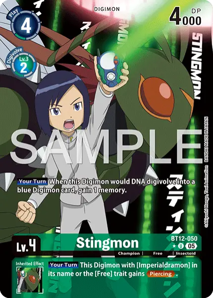 Digimon TCG Card 'BT12-050_P3' 'Stingmon'