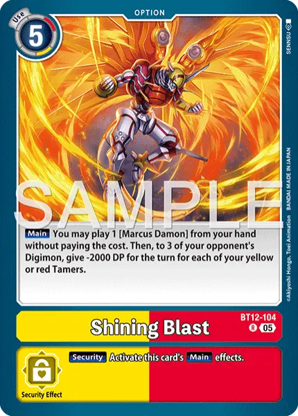 Digimon TCG Card 'BT12-104_P1' 'Shining Blast'