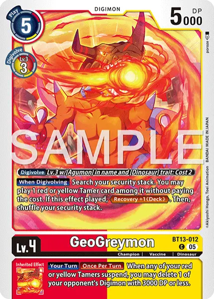 Digimon TCG Card 'BT13-012_P2' 'GeoGreymon'