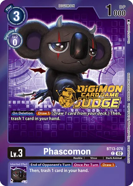 Digimon TCG Card 'BT13-078_P1' 'Phascomon'