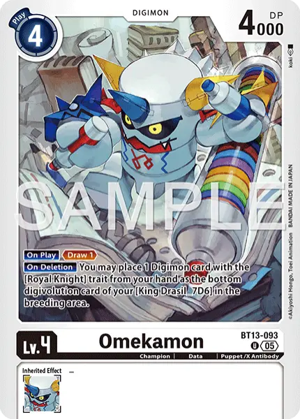 Digimon TCG Card 'BT13-093_P2' 'Omekamon'
