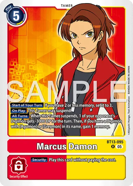 Digimon TCG Card 'BT13-095_P3' 'Marcus Damon'