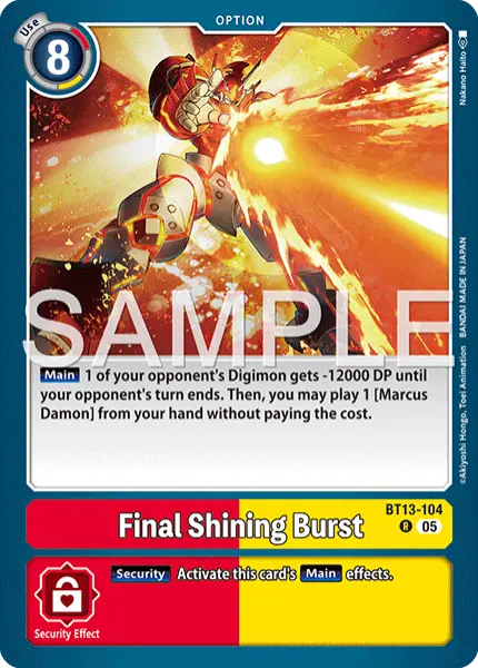 Digimon TCG Card 'BT13-104_P1' 'Final Shining Burst'