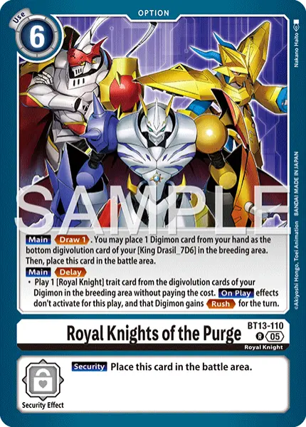 Digimon TCG Card 'BT13-110_P3' 'Purge of the Royal Knights'