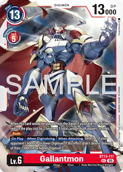 Digimon TCG Card 'BT13-111_P3' 'Gallantmon'