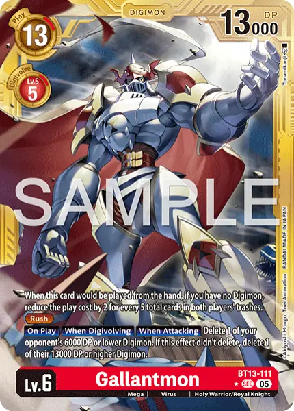 Digimon TCG Card 'BT13-111_P4' 'Gallantmon'