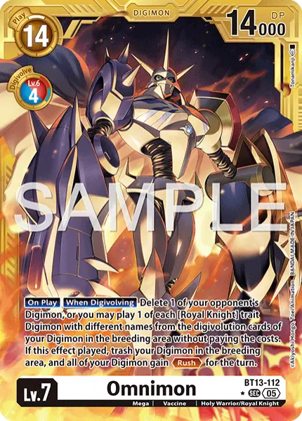 Digimon TCG Card 'BT13-112_P4' 'Omnimon'