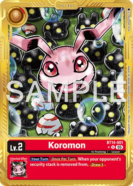 Digimon TCG Card 'BT14-001_P3' 'Koromon'