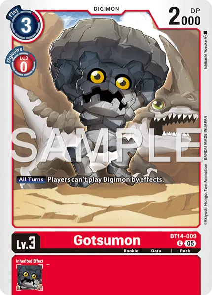 Digimon TCG Card 'BT14-009_P4' 'Gotsumon'