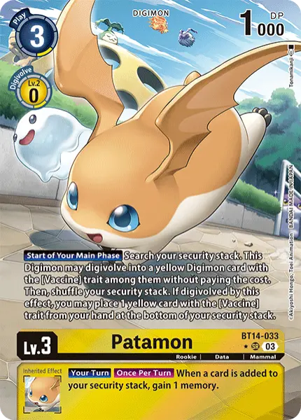 Digimon TCG Card 'BT14-033_P1' 'Patamon'