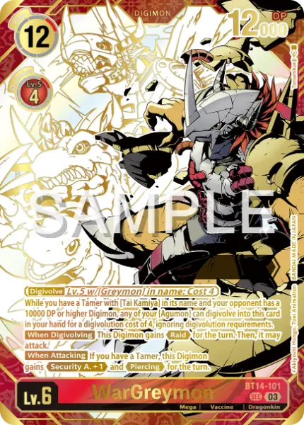Digimon TCG Card 'BT14-101_P2' 'WarGreymon'