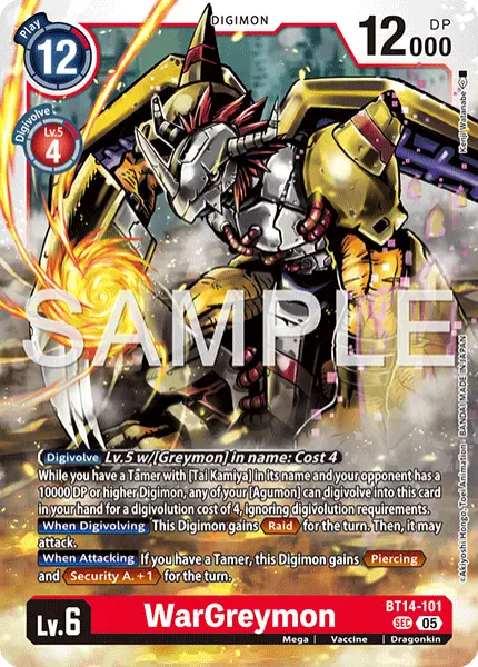 Digimon TCG Card 'BT14-101_P4' 'WarGreymon'