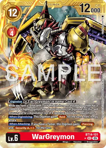 Digimon TCG Card 'BT14-101_P5' 'WarGreymon'