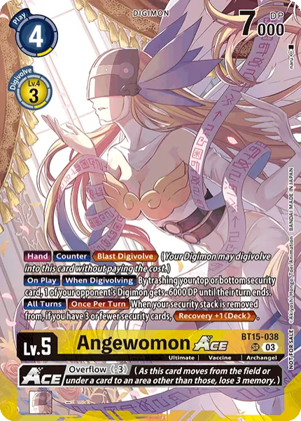 Digimon TCG Card BT15-038_P3 Angewomon