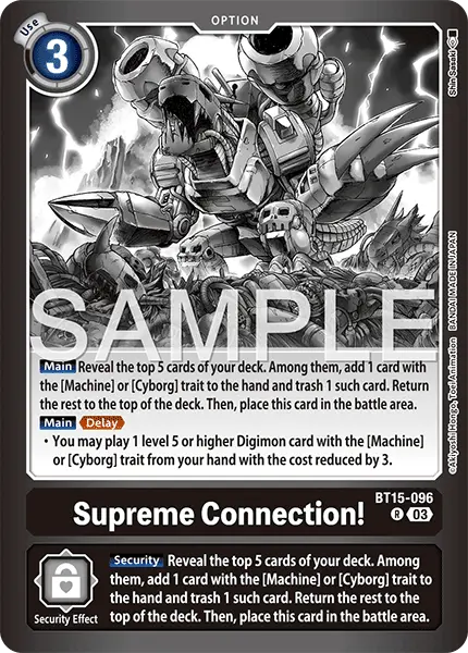 Digimon TCG Card 'BT15-096_P1' 'Supreme Connection!!'