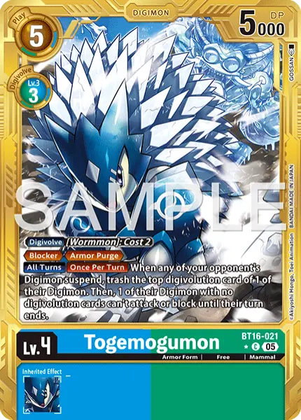 Digimon TCG Card 'BT16-021_P2' 'Togemogumon'