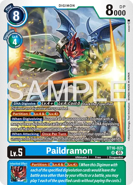 Digimon TCG Card 'BT16-025_P2' 'Paildramon'