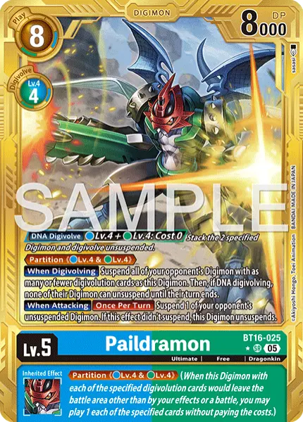Digimon TCG Card 'BT16-025_P3' 'Paildramon'