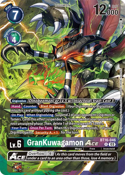 Digimon TCG Card 'BT16-046_P2' 'GranKuwagamon'