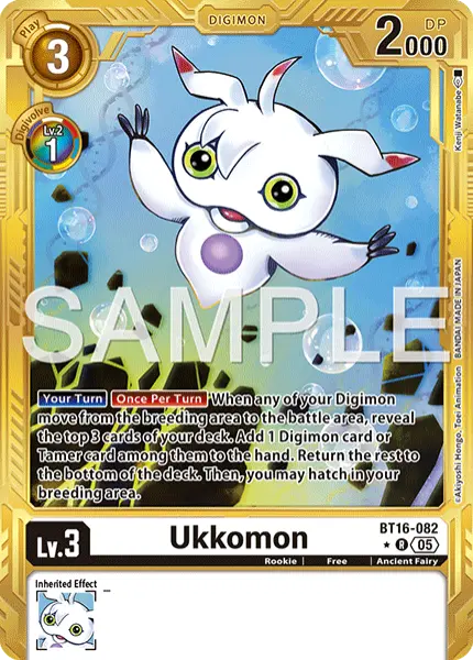 Digimon TCG Card 'BT16-082_P7' 'Ukkomon'