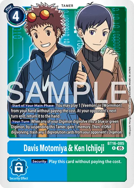 Digimon TCG Card 'BT16-085_P2' 'Davis Motomiya & Ken Ichijoji'