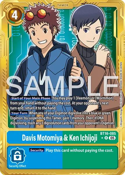 Digimon TCG Card 'BT16-085_P3' 'Davis Motomiya & Ken Ichijoji'