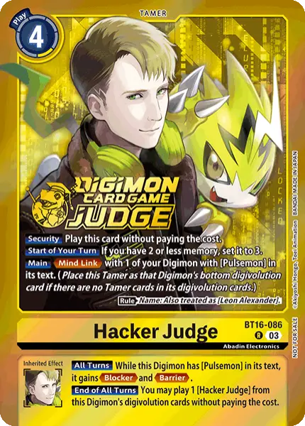 Digimon TCG Card 'BT16-086_P1' 'Hacker Judge'