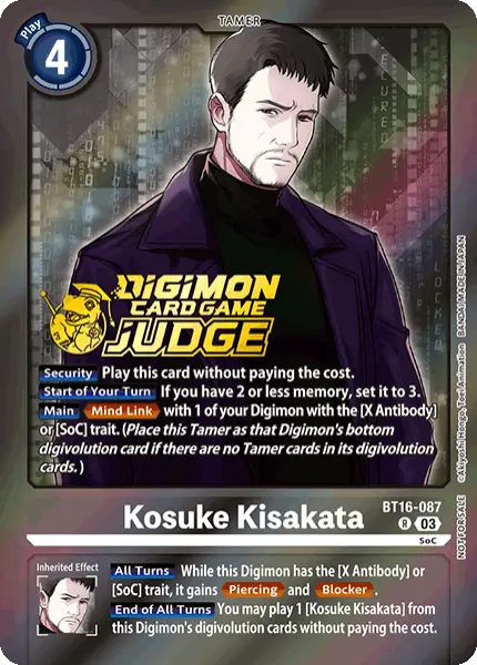 Digimon TCG Card 'BT16-087_P2' 'Kosuke Kisakata'
