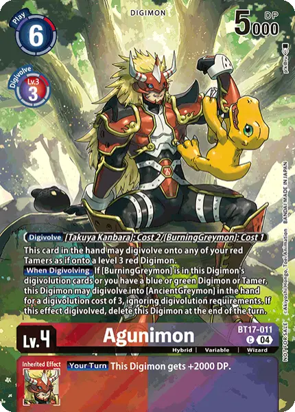 Digimon TCG Card 'BT17-011_P1' 'Agunimon'