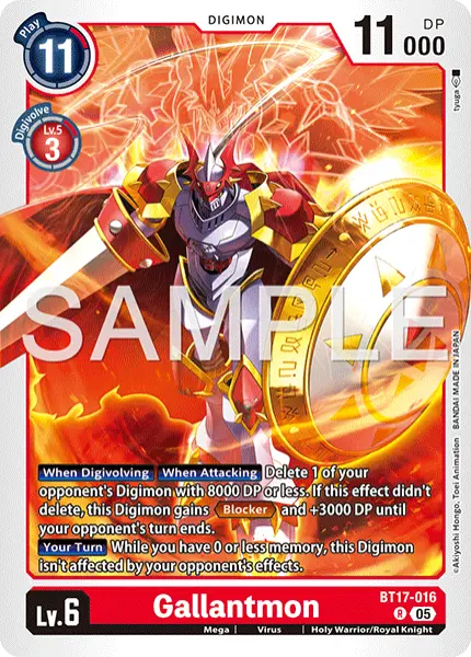 Digimon TCG Card 'BT17-016_P1' 'Gallantmon'