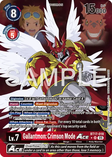 Digimon TCG Card 'BT17-018_P4' 'Gallantmon: Crimson Mode'