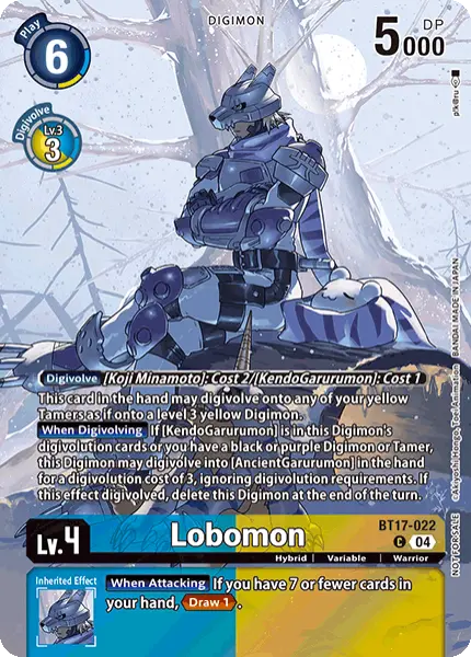 Digimon TCG Card 'BT17-022_P1' 'Lobomon'