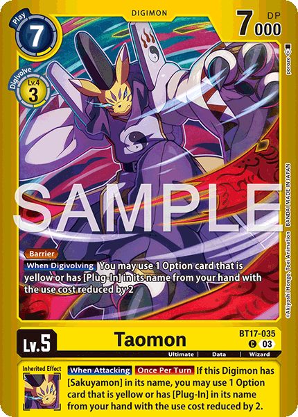 Digimon TCG Card 'BT17-035_P1' 'Taomon'