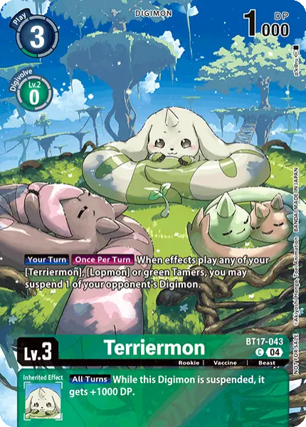 Digimon TCG Card 'BT17-043_P1' 'Terriermon'