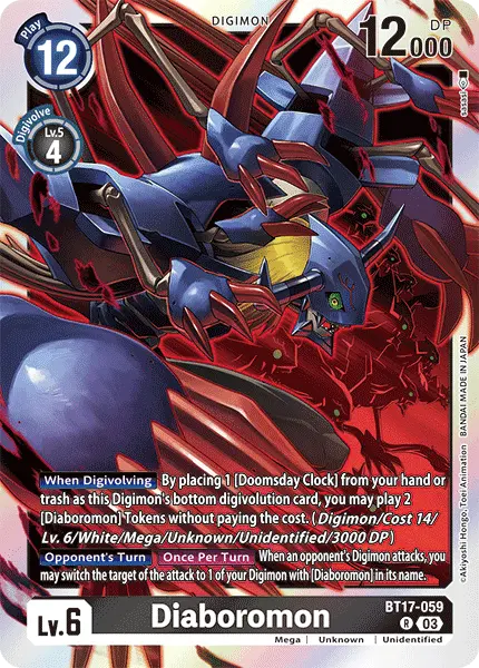 Deck Diaboromon - 4th with preview of card BT17-059
