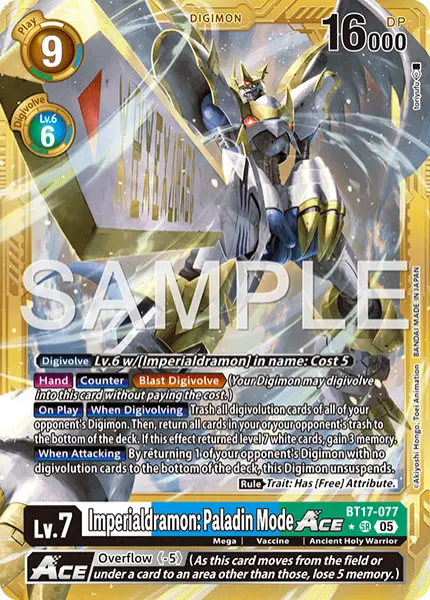 Digimon TCG Card 'BT17-077_P6' 'Imperialdramon: Paladin Mode'