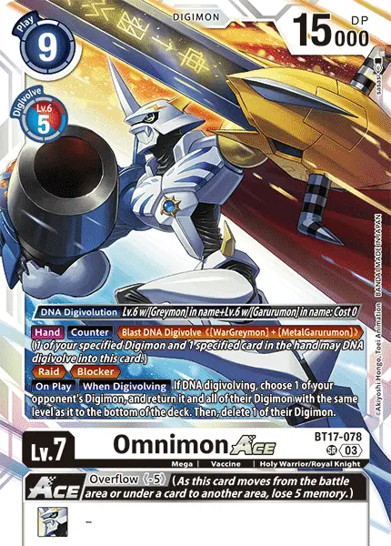 Deck Omnimon - 4th with preview of card BT17-078