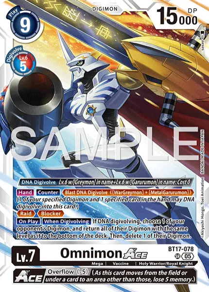 Digimon TCG Card 'BT17-078_P4' 'Omnimon'