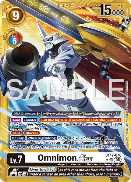 Digimon TCG Card 'BT17-078_P5' 'Omnimon'