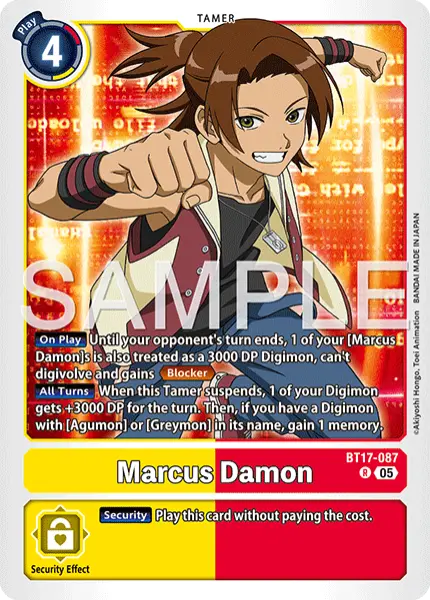 Digimon TCG Card 'BT17-087_P2' 'Marcus Damon'